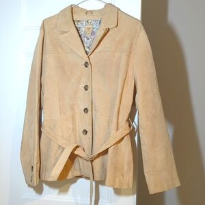 Wilson's leather Suède beige jacket size medium/large